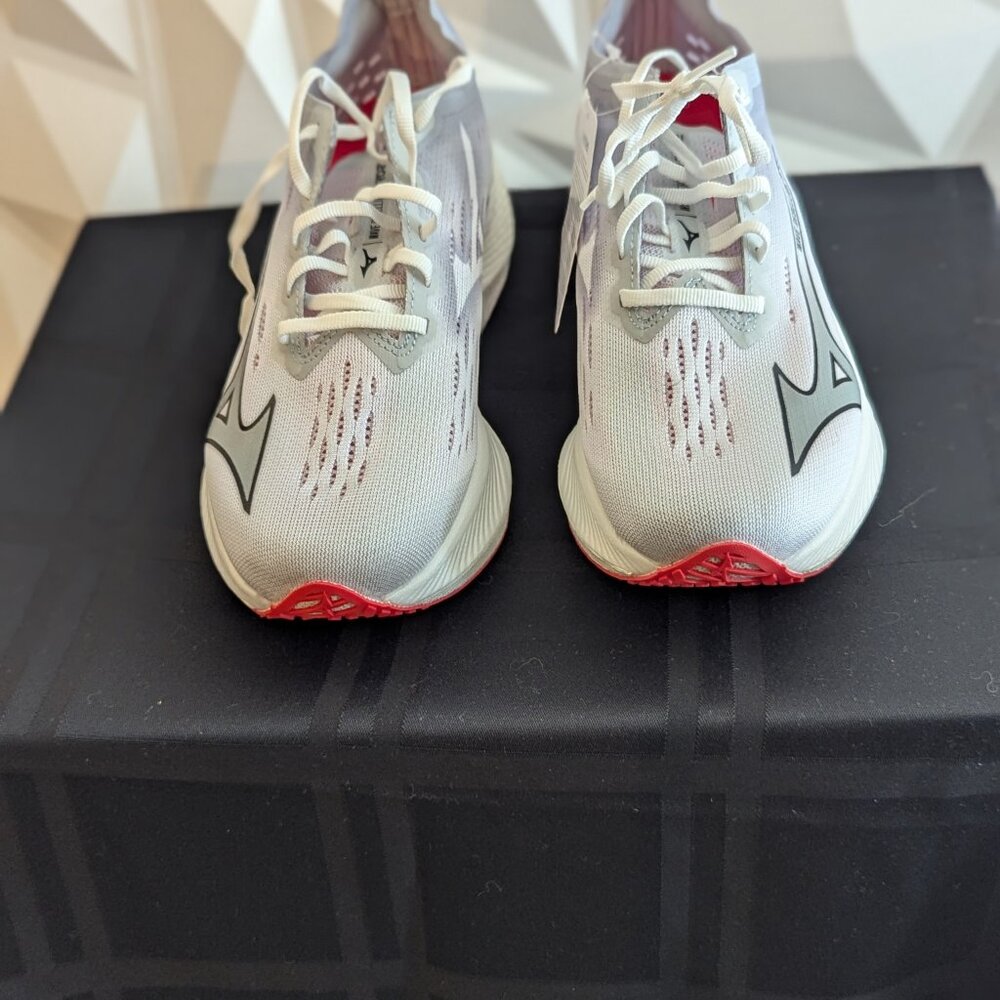 Mizuno Women's Wave Rebellion Pro 2 Running Shoe, White/Harbor Mist, 7.5